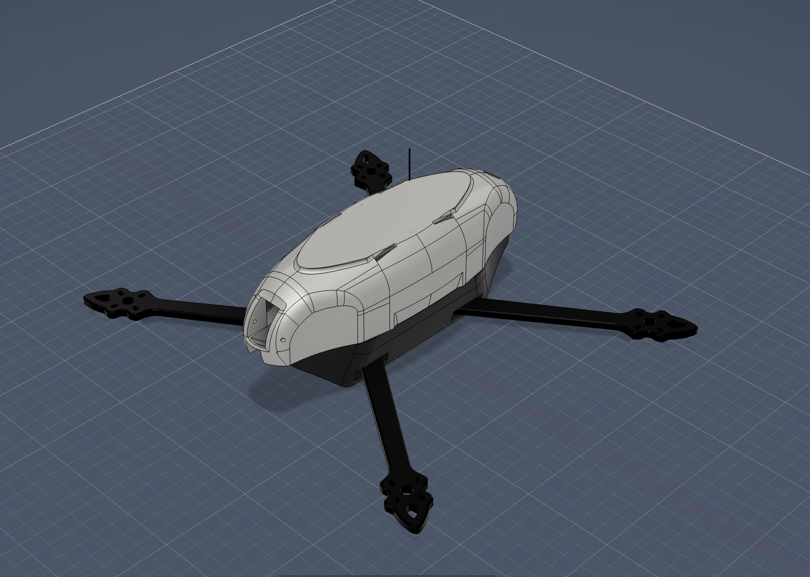 CAD model of the 7-inch UAV frame designed by Vebix Automation